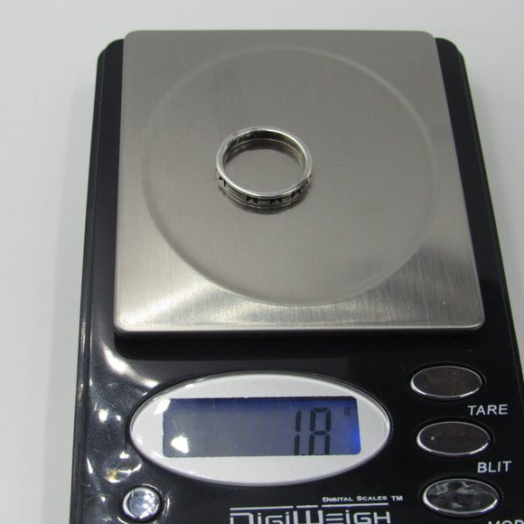 Size 5 Sterling Silver Unique Symbols Band Ring - Picture 7 of 7